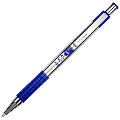 Zebra F-301A 0.7mm Fine 27514 Stylish Metal Barrel Retractable 