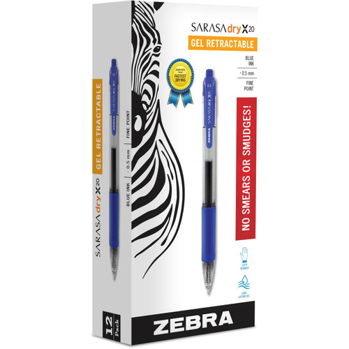 Zebra Pen 46720 Sarasa Dry X20 Gel Retractable Pens
