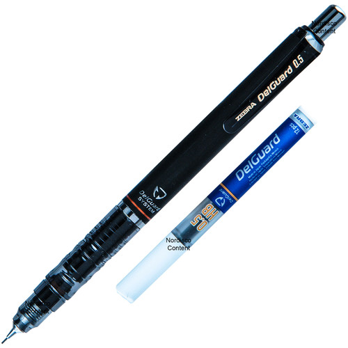 Zebra 58607 DelGuard 0.5 Mechanical Pencil, Black Barrel
