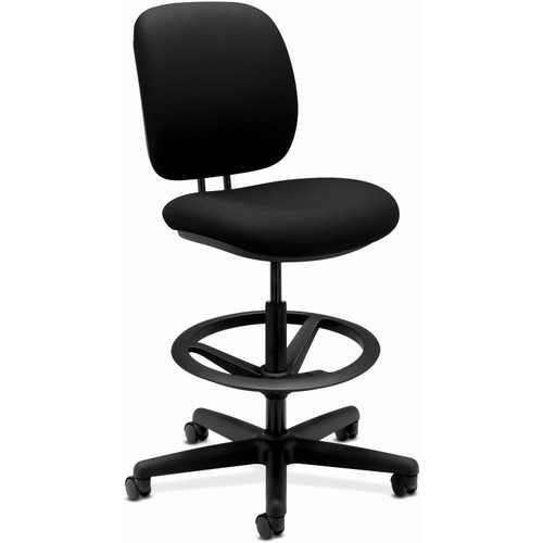 HON HON5905CU10T ComforTask Stool | Extended Height, Footring | Black Fabric
