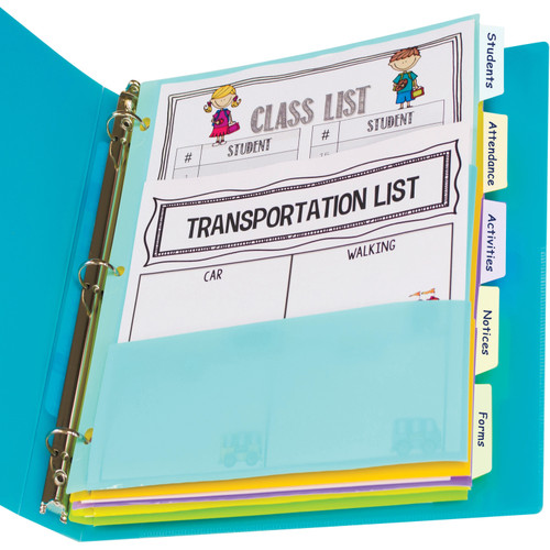 C-Line 07650 Bright Multi-pocket 5-tab Index Dividers