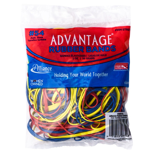alliance-advantage-rubber-bands-2654a-size-54-assorted-sizes-and-colors-2-oz-bag