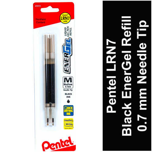 pentel-lrn7-lrn7bp2a-25933-energel-refill-0.7-mm-needle-tip-black-liquid-gel-ink