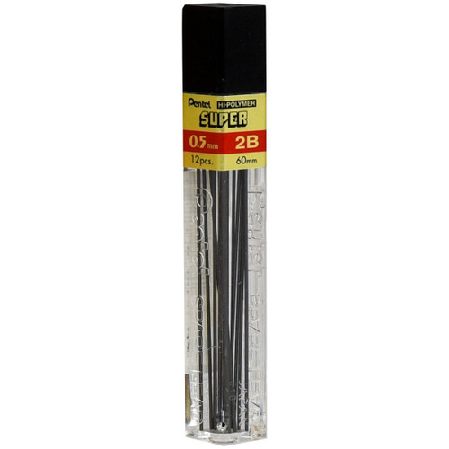 pentel-c505-2b-0.5mm-2b-super-hi-polymer-lead-tube-of-12-leads