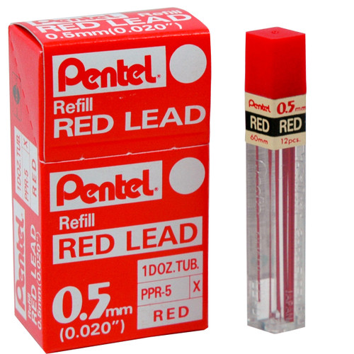 Pentel PPR-5 0.5MM Red Refill Lead