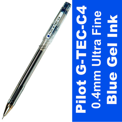 pilot-g-tec-c4-ultra-fine-0.4mm-blue-gel-ink-rollerball-pen-bl-gc4-35492