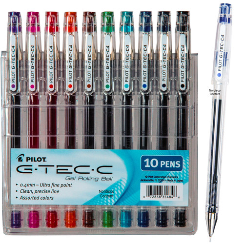 pilot-g-tec-c4-ultra-fine-35484-10-assorted-colors