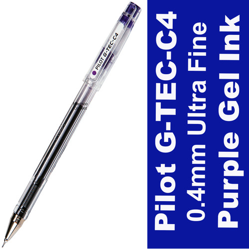 pilot-g-tec-c4-0.4mm-ultra-fine-purple-gel-ink-rollerball-pen-BLGC4