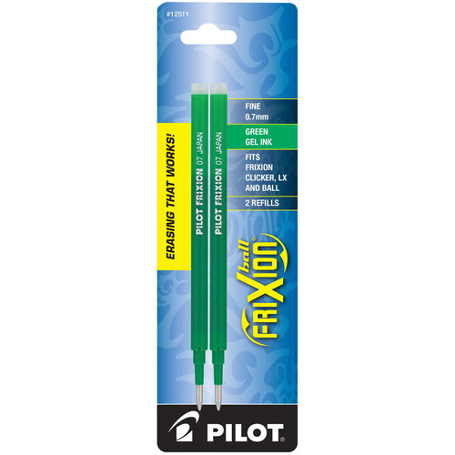 pilot-125-11-frixion-refills-green-erasable-gel-ink-0.7mm-fine-pack-of-2