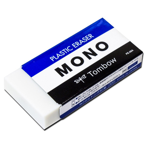 Tombow PE-04A Mono Plastic Eraser 57323, Medium, 2-1/8 x 15/16 x 7