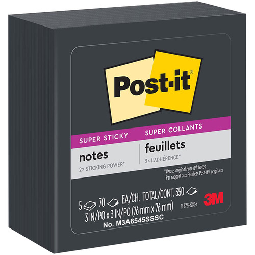 Post-it® Super Sticky Notes, Playful Colour Collection, 76 mm x 76