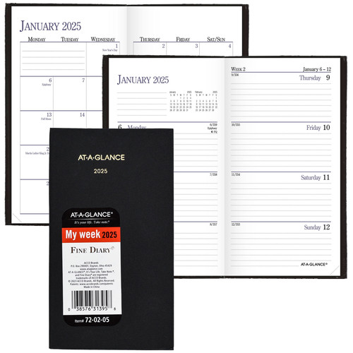 2025-at-a-glance-72-02-fine-diary-weekly-monthly-planner-3-x-6