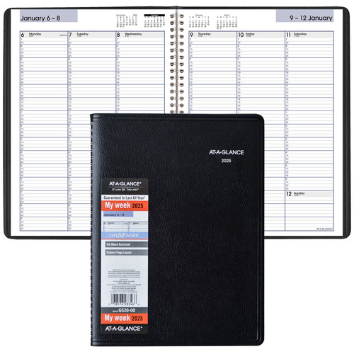 2025-at-a-glance-dayminder-g520-00-weekly-appointment-book-8-x-11-black-cover
