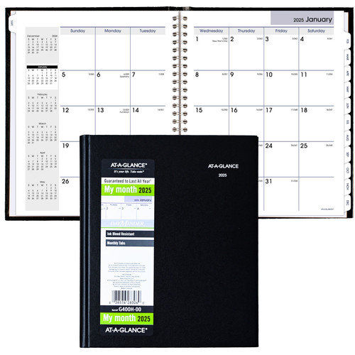 2025-at-a-glance-dayminder-g400h-monthly-planner-hardcover-7-x-8-12