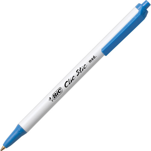 BIC Clic Kugelschreiber 12 Stück – Mittlere Strichstärke 1,0 Mm, Rot, Nachfüllbar