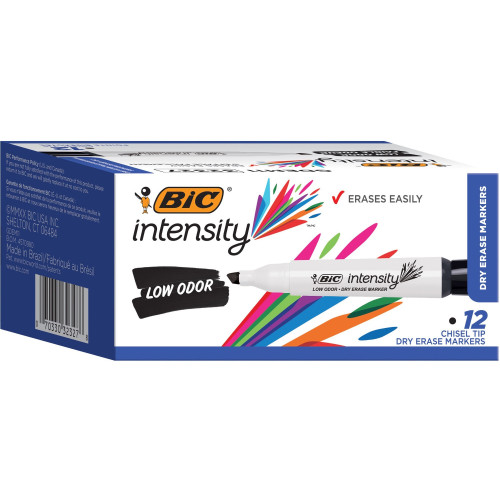 BIC GELITP41-AST Chisel Tip Dry Erase Magic Markers