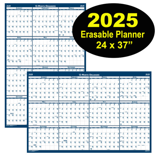 2025-396-hod396-house-of-doolittle-erasable-wall-calendar-24-x-37