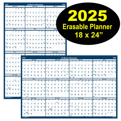 2025-3960-hod3960-house-of-doolittle-erasable-wall-calendar-18-x-24