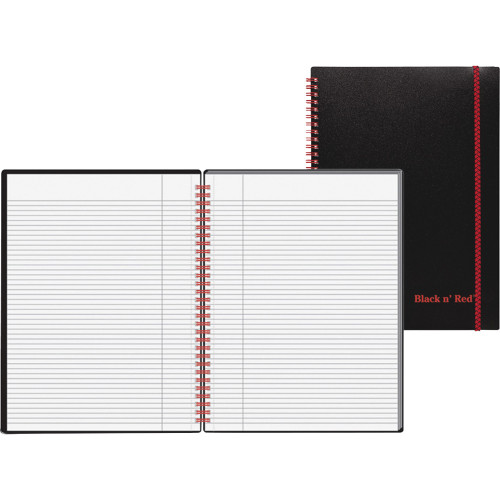 Black n Red E67008 Poly Cover Notebook, Wirebound, 70 Sheets, 7-7/8 x 11-5/8"