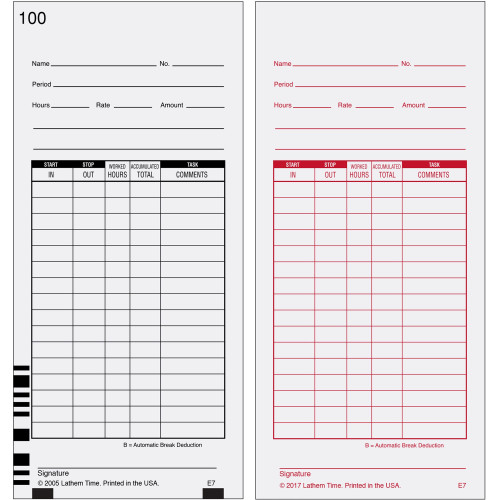 Lathem E7-100 7000E Double-Sided Time Cards