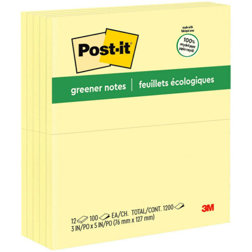 Post-it MMM 655RP Greener Notes