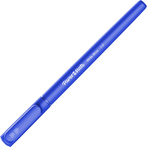 Paper Mate Write Bros. Ballpoint Stick Pen, 1.0 mm Medium Tip, Red