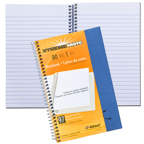 National 33502 XTREME White Paper Wirebound Notebook