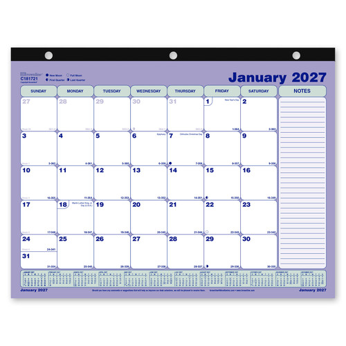 brownline-2027-c181721-desk-pad-calendar-11-x-8-12-3-hole-punched