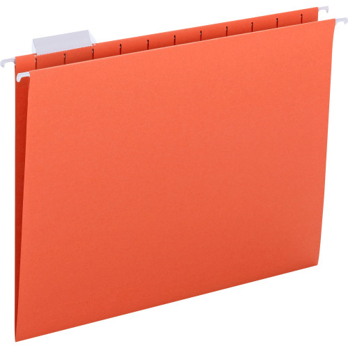 Smead C15HOR 64065 Orange Letter Size Hanging File Folders, 1/5 Cut Tabs, Box of 25
