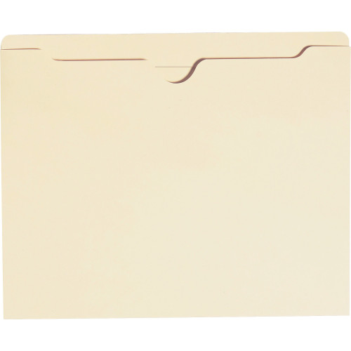 Smead 75500 2-4900 Flat Letter Size Manila File Jackets, 2-Ply Tab, Box Of 100