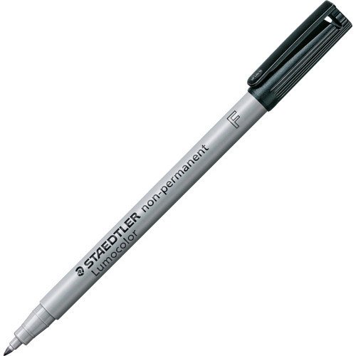 Staedtler 316-9 Lumocolor Non-Permanent 0.6mm Fine Point Marker, Black Ink