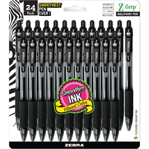 Zebra 12221 Z-Grip Retractable Ballpoint Pens