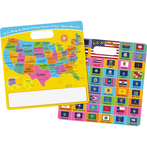 Ashley 98008 U.S. Map/Flags Smart Poly Busy Board