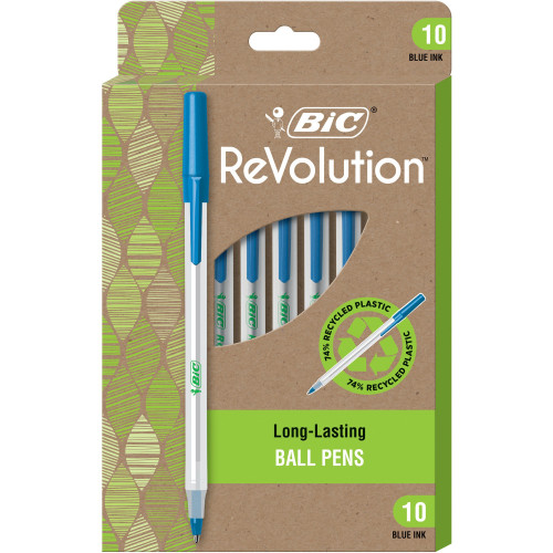 BIC GSME10BE ReVolution Round Stic Ballpoint Pen