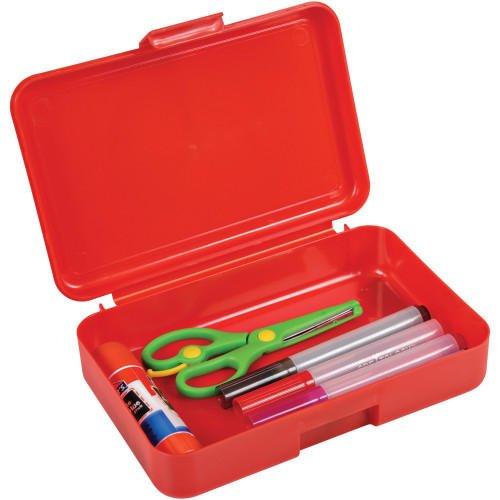 Deflecto 39504RED Antimicrobial Pencil Box Red