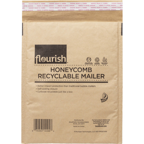 Duck Brand 287432 Flourish Honeycomb Recyclable Mailers