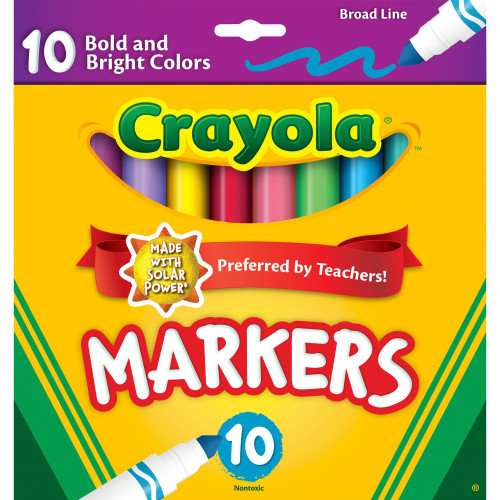 Crayola 587725 Bright/Bold Broad Line Markers
