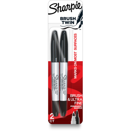 Sharpie 2152698 Brush Twin Permanent Markers