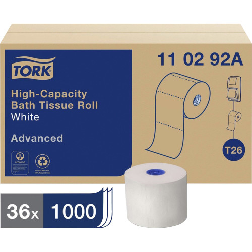 TORK 110292A Tork High-Capacity Toilet Paper Roll White T26