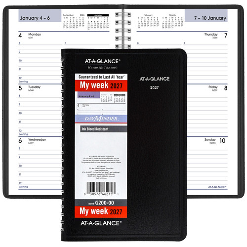 At-A-Glance 2027 G200-00 DayMinder Weekly Appointment Book