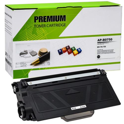 Compatible Brother TN750 Toner Cartridge Black High-Yield