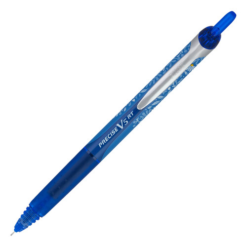 pilot-precise-v5-rt-21772-floral-collection-rolling-ball-pen-blue-ink-0.5mm