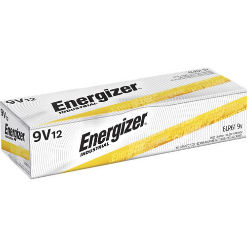 Energizer EN22 Industrial Alkaline 9V Batteries