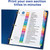 Avery 11125 Ready Index A-Z Table of Contents Dividers