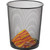 Lorell 52770 Black Steel Mesh Round Waste Bin