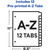 Avery 11330 Preprinted A-Z Plastic Dividers