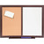 Lorell 84270 Dry-erase Mahogany Frame Cork Combo Boards