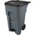 Rubbermaid Commercial 1971968 1971968 65 Gallon BRUTE Step-On Rollout Container - Gray