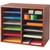 Safco 9420CY Adjustable 12-Slot Wood Literature Organizer