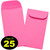 Pink Coin Envelopes 4156, Size 5-1/2, 3-1/8 x 5-1/2", 24 Lb., Pack of 25